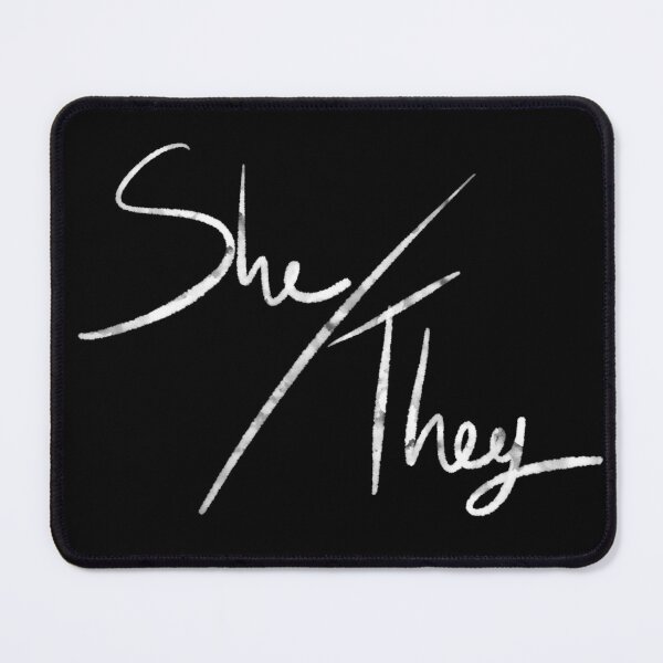 Item preview, She/They (white) designed and sold by Alex Tal.