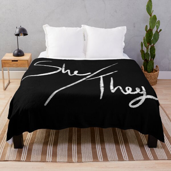 Item preview, She/They (white) designed and sold by Alex Tal.