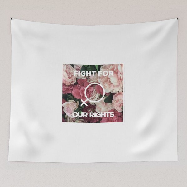 Item preview, 'Fight For Our Rights' Floral Women's Rights Design (White Text) designed and sold by VibesStudioUS.