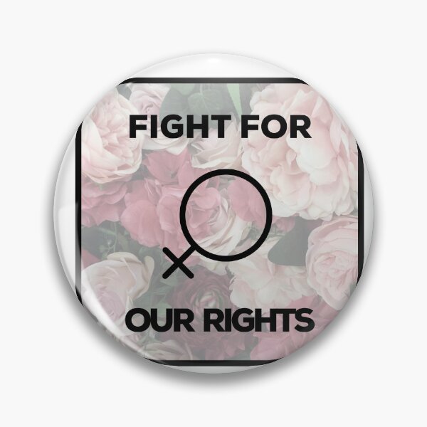 Item preview, 'Fight for Our Rights' Floral Women's Rights Design (Black Text) designed and sold by VibesStudioUS.