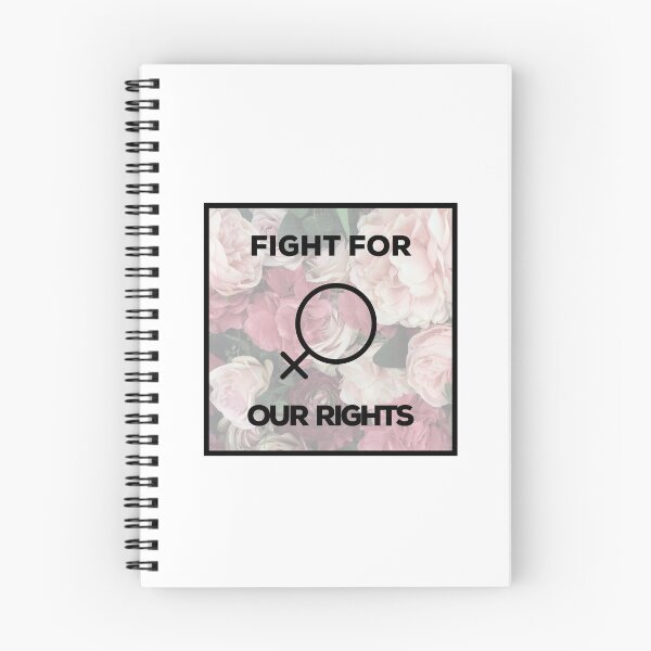 Artikelvorschau, 'Fight for Our Rights' Floral Women's Rights Design (schwarzer Text) entworfen und verkauft von VibesStudioUS.