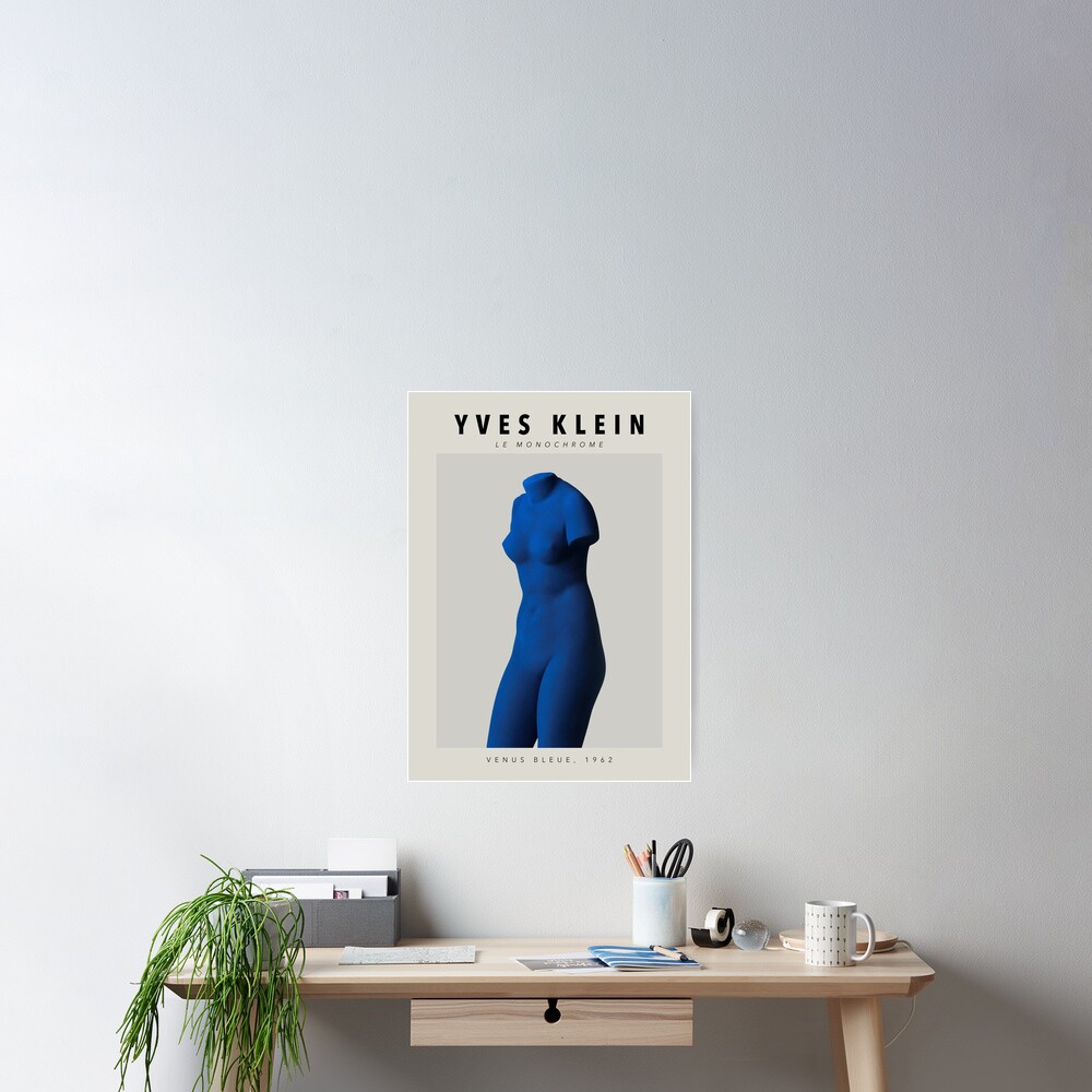 "Yves Klein Le Monochrome Blue Venus (Venus Bleue) 1962" Poster by