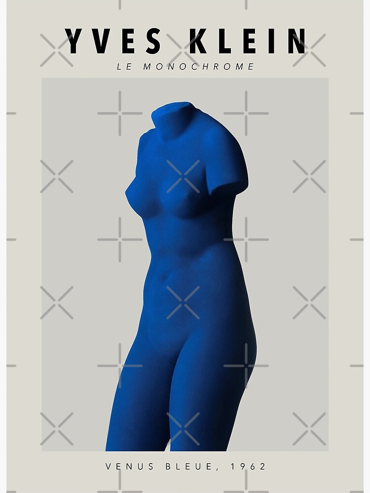"Yves Klein Le Monochrome Blue Venus (Venus Bleue) 1962" Art Print by
