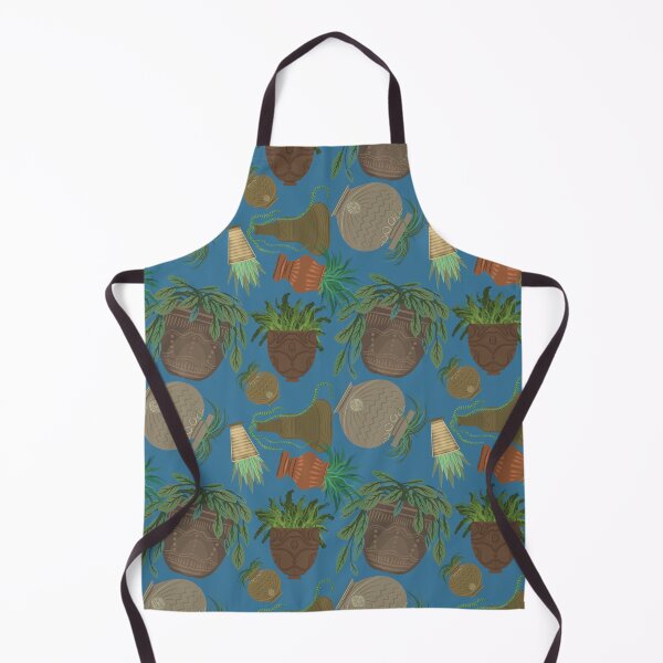 Item preview, Potted plants on blue designed and sold by Aisling Tierney.