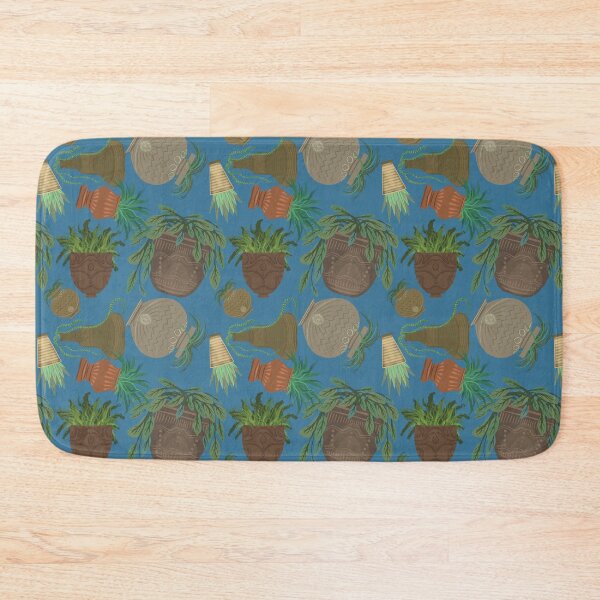 Item preview, Potted plants on blue designed and sold by Aisling Tierney.