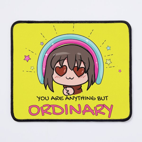 Item preview, You are Anything but Ordinary | Chibi Emote | Inspirational Anime Text designed and sold by BBMarioni.