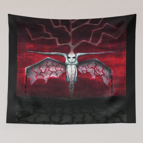 Item preview, Retro Style Cracked Wings Goth Art designed and sold by LBlaze.