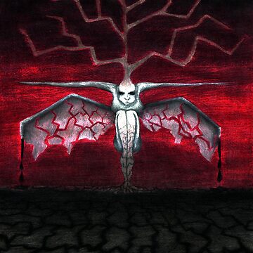 Artwork thumbnail, Retro Style Cracked Wings Goth Art by LBlaze