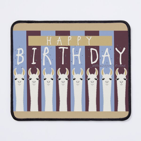 Item preview, HAPPY BIRTHDAY LLAMAS designed and sold by Jean Gregory Evans.