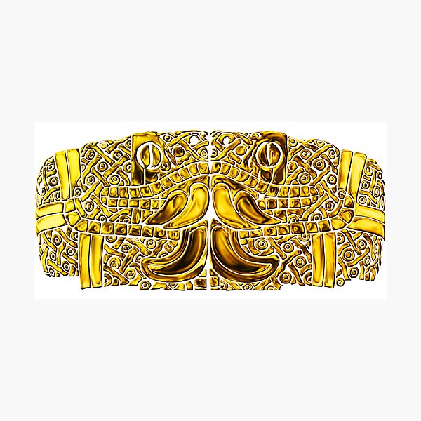 Artikel-Vorschau von Coatlicue Aztekische Mutter der Götter in Gold, designt und verkauft von Aztectees.
