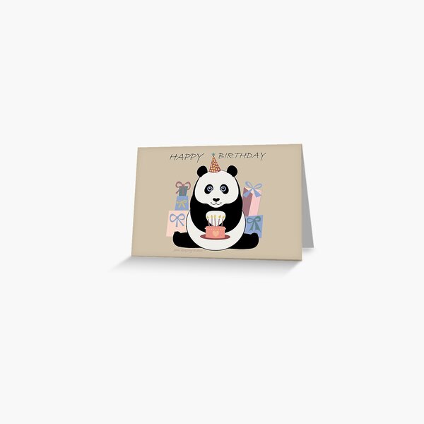 PANDA HAPPY BIRTHDAY Greeting Card