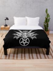 Baphoment und satanische Symbole - Kunst durch Kev G Fleecedecke