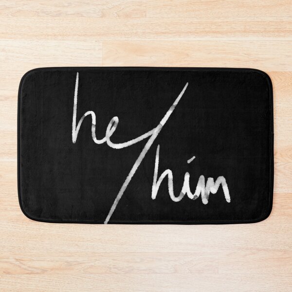 Item preview, He/Him (white) designed and sold by Alex Tal.
