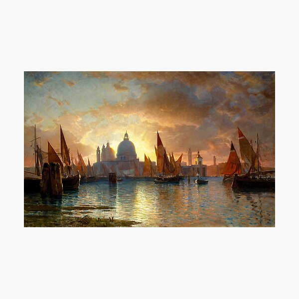 Item preview, Santa Maria della Salute, Sunset | William Stanley Haseltine | 1885 Venice Art designed and sold by CJET.