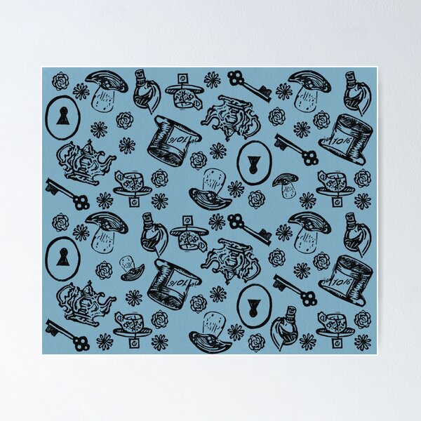 Item preview, Wonderland (blue) designed and sold by Anobledesigner.