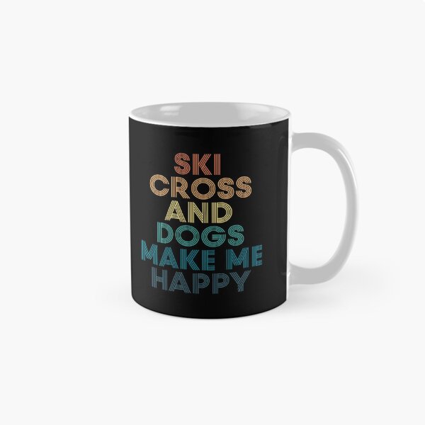Item preview, Ski cross And Dogs Make Me Happy- Gift for Ski cross & Dogs Fans designed and sold by kindxinn.