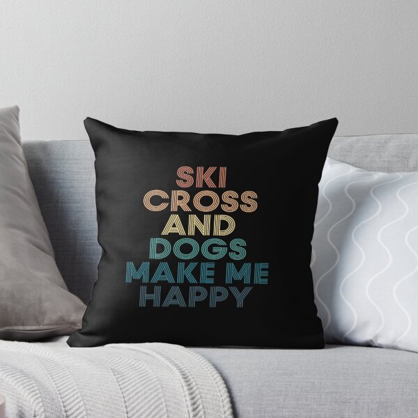 Item preview, Ski cross And Dogs Make Me Happy- Gift for Ski cross & Dogs Fans designed and sold by kindxinn.