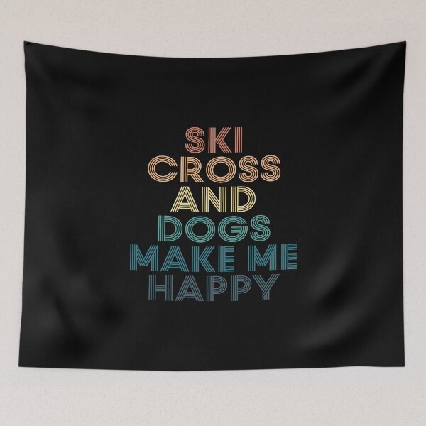 Item preview, Ski cross And Dogs Make Me Happy- Gift for Ski cross & Dogs Fans designed and sold by kindxinn.