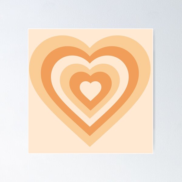 Item preview, Y2K Heart Orange Creamsicle designed and sold by tangelos.