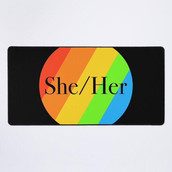 Item preview, She/Her Pronoun Badge designed and sold by LittleWormTrading.