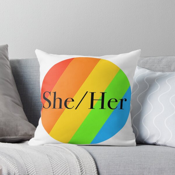 Item preview, She/Her Pronoun Badge designed and sold by LittleWormTrading.