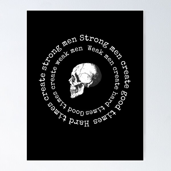 Item preview, Strong men create good times (circle design) designed and sold by ManCardDesigns.