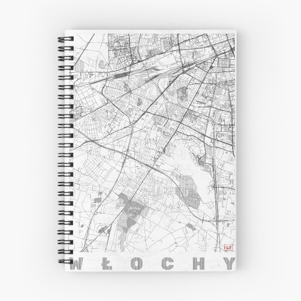 Item preview, Włochy Warszawa Map Line designed and sold by HubertRoguski.