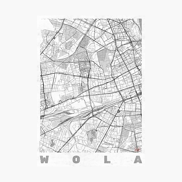 Item preview, Wola Warszawa Map Line designed and sold by HubertRoguski.