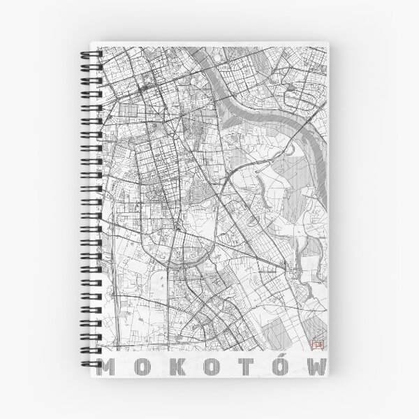 Item preview, Mokotów Warszawa Map Line designed and sold by HubertRoguski.