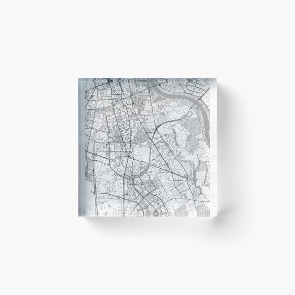 Item preview, Mokotów Warszawa Map Line designed and sold by HubertRoguski.