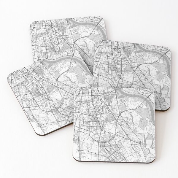Item preview, Mokotów Warszawa Map Line designed and sold by HubertRoguski.