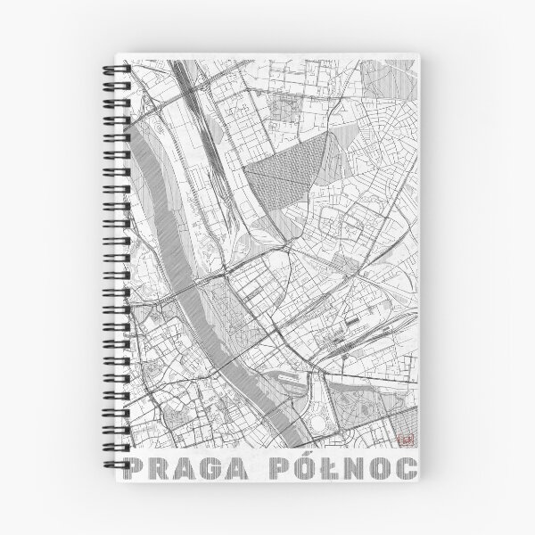 Item preview, Praga Północ Warszawa Map Line designed and sold by HubertRoguski.