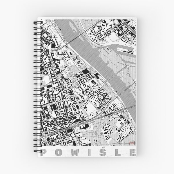 Item preview, Powiśle Warszawa Map Line designed and sold by HubertRoguski.