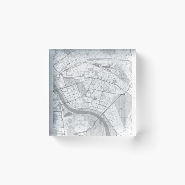 Item preview, Praga Południe Warszawa Map Line designed and sold by HubertRoguski.