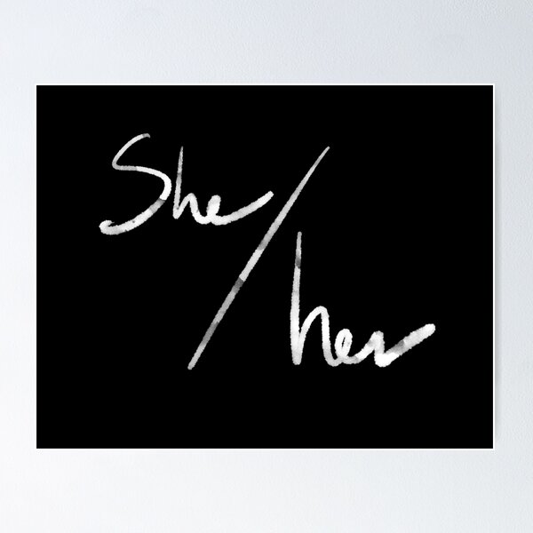 Item preview, She/her (white) designed and sold by Alex Tal.