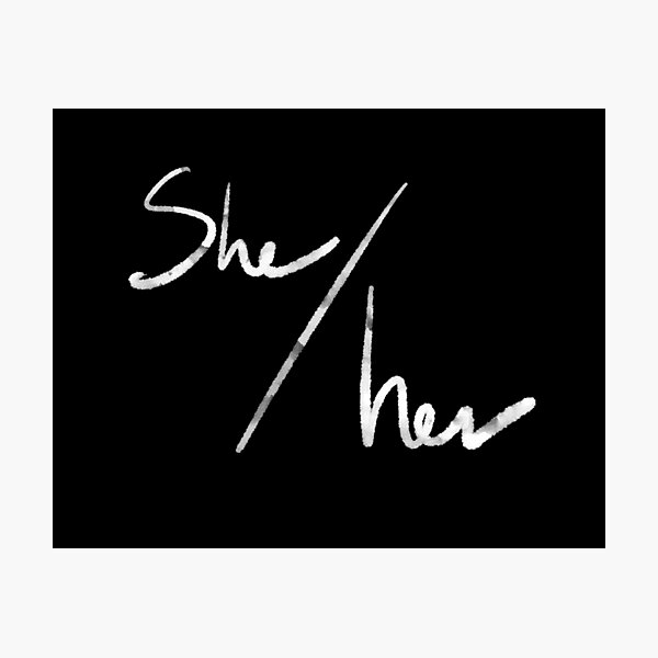 Item preview, She/her (white) designed and sold by Alex Tal.