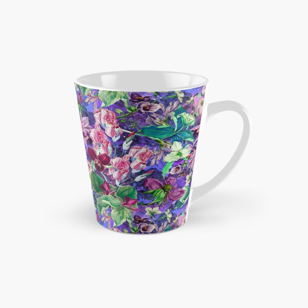 Item preview, Exotic dreamy floral heaven, botanical illustration, flowers pattern, blue purple floral designed and sold by ZeinabTaha.