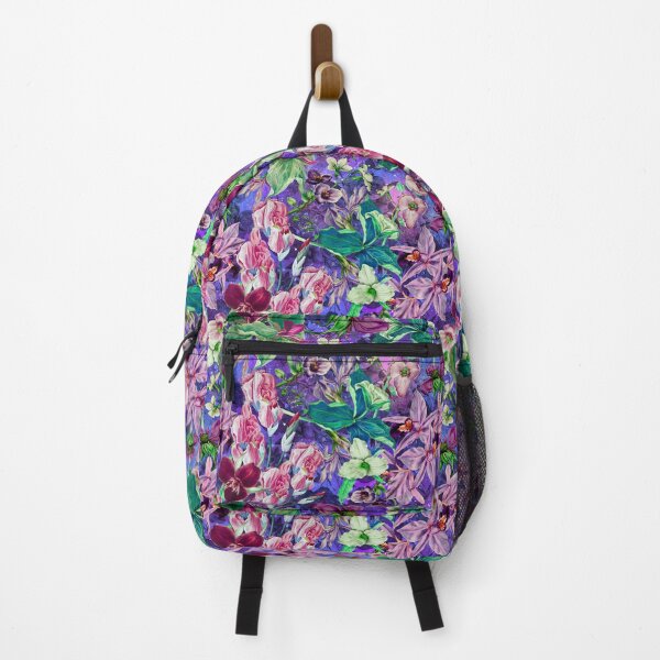 Item preview, Exotic dreamy floral heaven, botanical illustration, flowers pattern, blue purple floral designed and sold by ZeinabTaha.