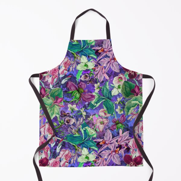 Artikelvorschau, Exotischer verträumter Blumenhimmel, botanische Illustration, Blumenmuster, blau-violette Blumen entworfen und verkauft von ZeinabTaha.