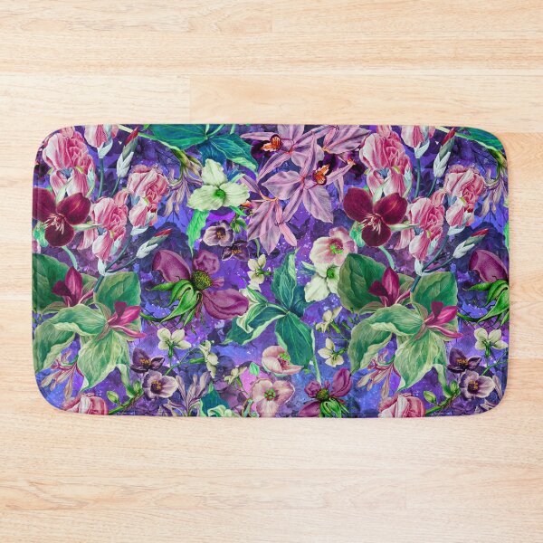 Item preview, Exotic dreamy floral heaven, botanical illustration, flowers pattern, blue purple floral designed and sold by ZeinabTaha.