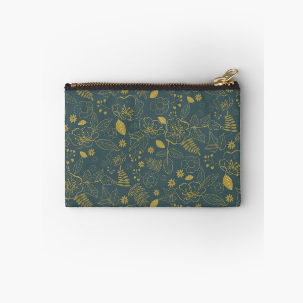 Item preview, California Wild Rose Mustard and Teal Design designed and sold by WalkSimplyArt.