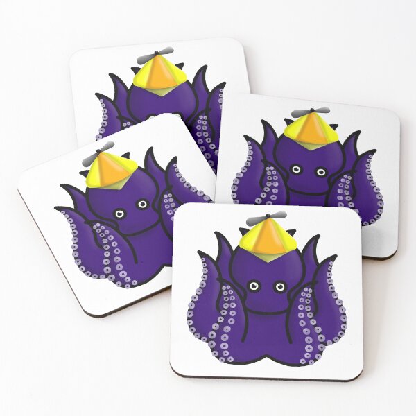 Item preview, purple octopus with propeller hat designed and sold by octo-PS.