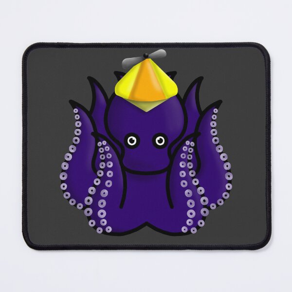 Item preview, purple octopus with propeller hat designed and sold by octo-PS.