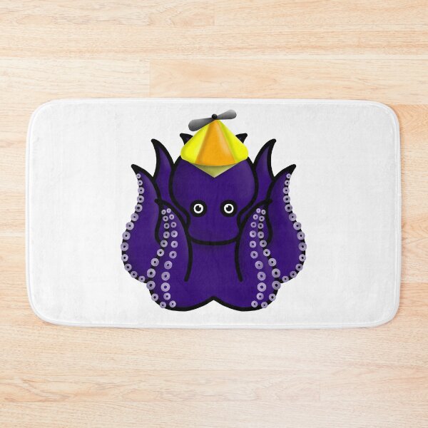 Item preview, purple octopus with propeller hat designed and sold by octo-PS.
