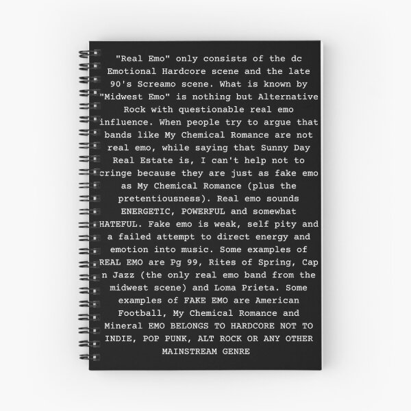 Item preview, 'Real Emo' CopyPasta - White Text for Dark Backgrounds designed and sold by VibesStudioUS.
