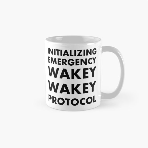 Item preview, Initializing Emergency Wakey Wakey Protocol Mug designed and sold by Nerdherfer.