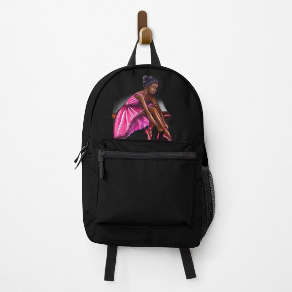 Item preview, ballerina getting ready to dance, lacing her ballet shoes - brown skin ballerina. Top 10 Best ballerina gifts. Top 10 gifts for black women  designed and sold by Artonmytee.