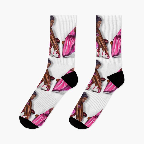 Item preview, ballerina getting ready to dance, lacing her ballet shoes - brown skin ballerina. Top 10 Best ballerina gifts. Top 10 gifts for black women  designed and sold by Artonmytee.
