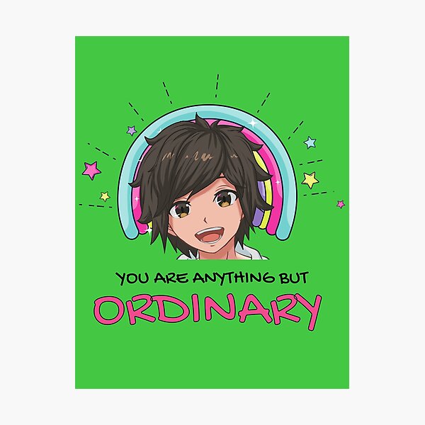 Item preview,  Anime Boy Rainbow | You are Anything but Ordinary | Inspirational Anime Text designed and sold by BBMarioni.