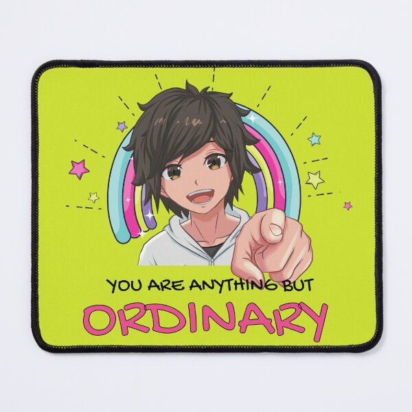 Item preview, Anime Boy Smiling | You are Anything but Ordinary | Inspirational Anime Text designed and sold by BBMarioni.